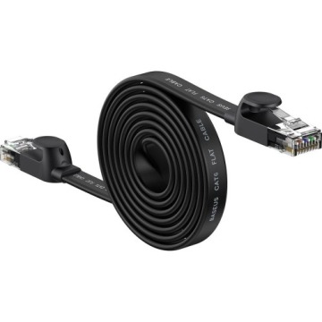 Kabel sieciowy Baseus Speed Six RJ45, 1000Mbps, 2m, czarny