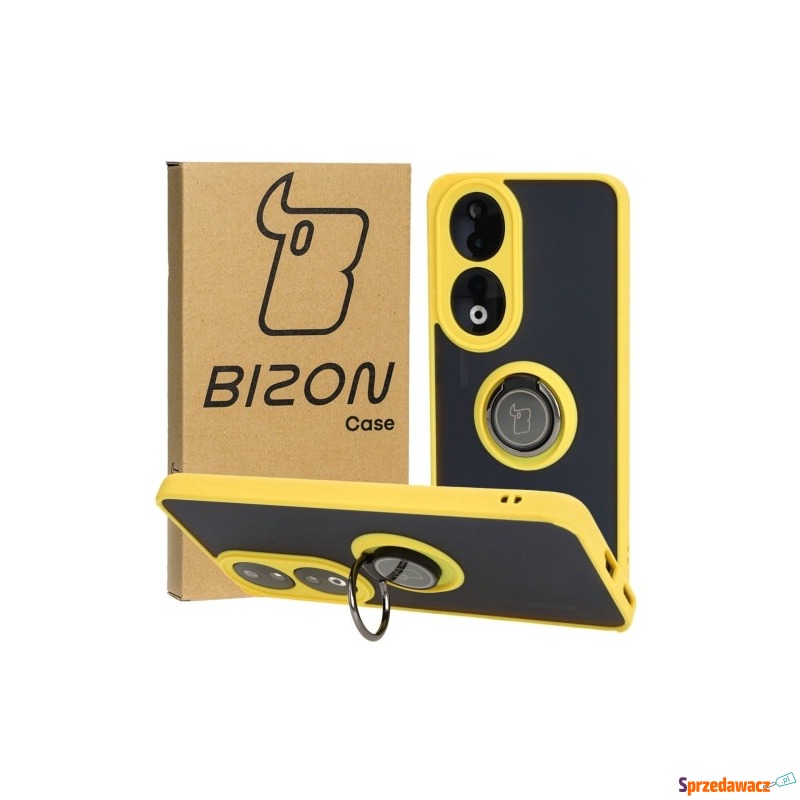 Etui Bizon Case Hybrid Ring do Honor 90, żółte - Etui na telefon - Koszalin