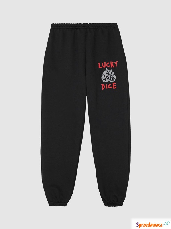 Spodnie Dresowe Męskie Czarne Lucky Dice Simple... - Spodnie, spodenki - Radom