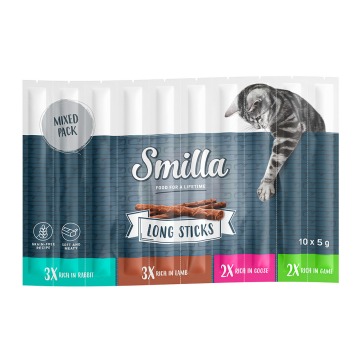Korzystny pakiet Smilla Long Sticks, 30 x 5 g - Pakiet mieszany 2 (4 smaki)