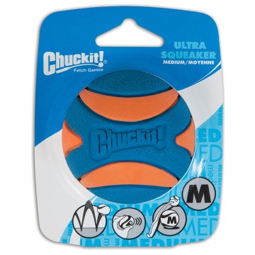 Chuckit! Ultra Squeaker Ball piłka dla psa - M, śr. 6,4 cm