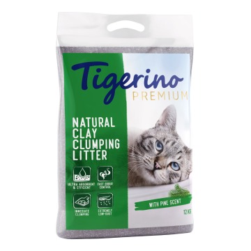 Tigerino Premium, żwirek dla kota - zapach sosny - 2 x 12 kg