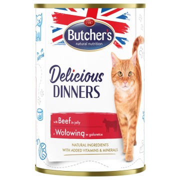 Megapakiet Butcher's Delicious Dinners, 48 x 400 g - Z wołowiną