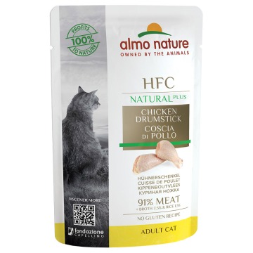 Almo Nature HFC Natural Plus, 6 x 55 g - Udko z kurczaka