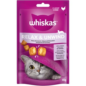 Whiskas Snacks Relax & Unwind - Kurczak, 45 g