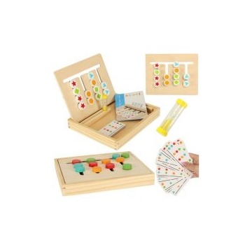  Zabawka edukacyjna drewniana dopasuj kolory kształty montessori 