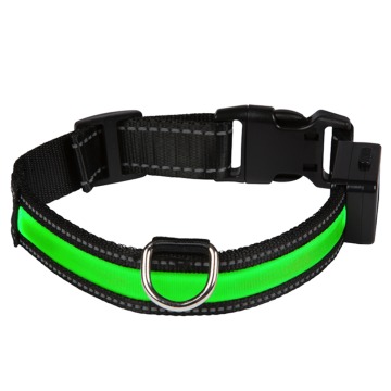 Eyenimal obroża LED dla psa, zielona - L: obwód szyi: 50 - 65 cm