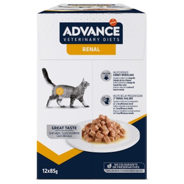 20 + 4 gratis! Advance Veterinary Diets Feline, karma mokra dla kota, 24 x 85 g - Renal