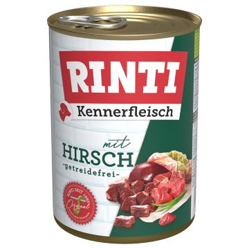 Megapakiet RINTI Kennerfleisch, 24 x 400 g - Jeleń