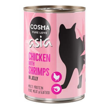 Pakiet Cosma Asia, 12 x 400 g - Kurczak z krewetkami