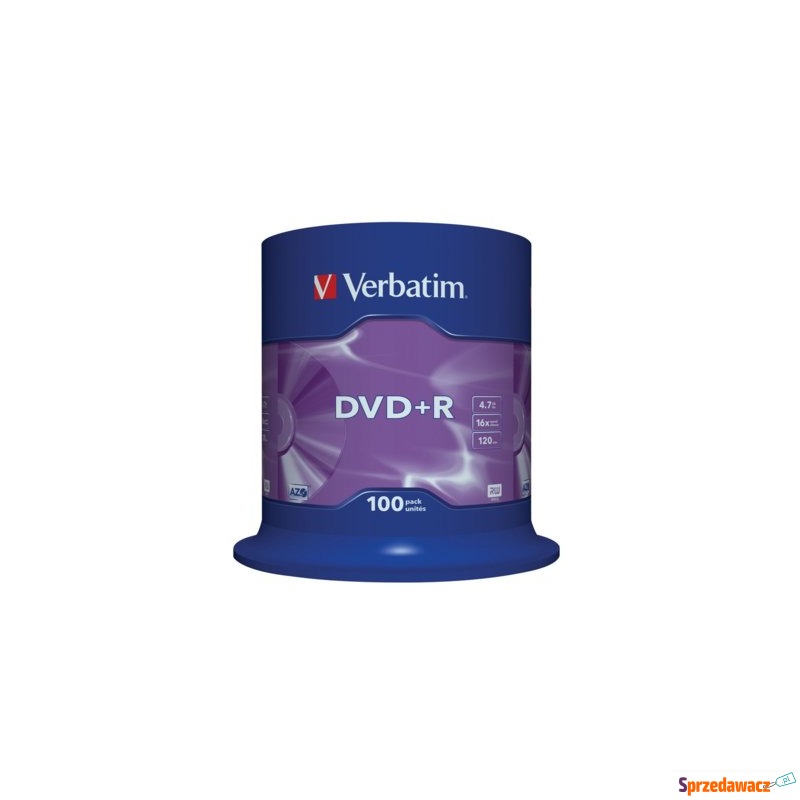 DVD+R Verbatim 16x 4.7GB (Cake 100) MATT SILVER - Pozostałe - Pruszcz Gdański