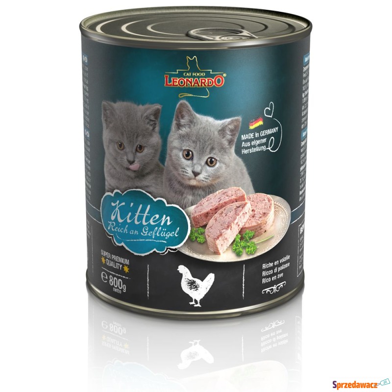 Megapakiet Leonardo All Meat, 24 x 800 g - Kitten,... - Karmy dla kotów - Gostyń