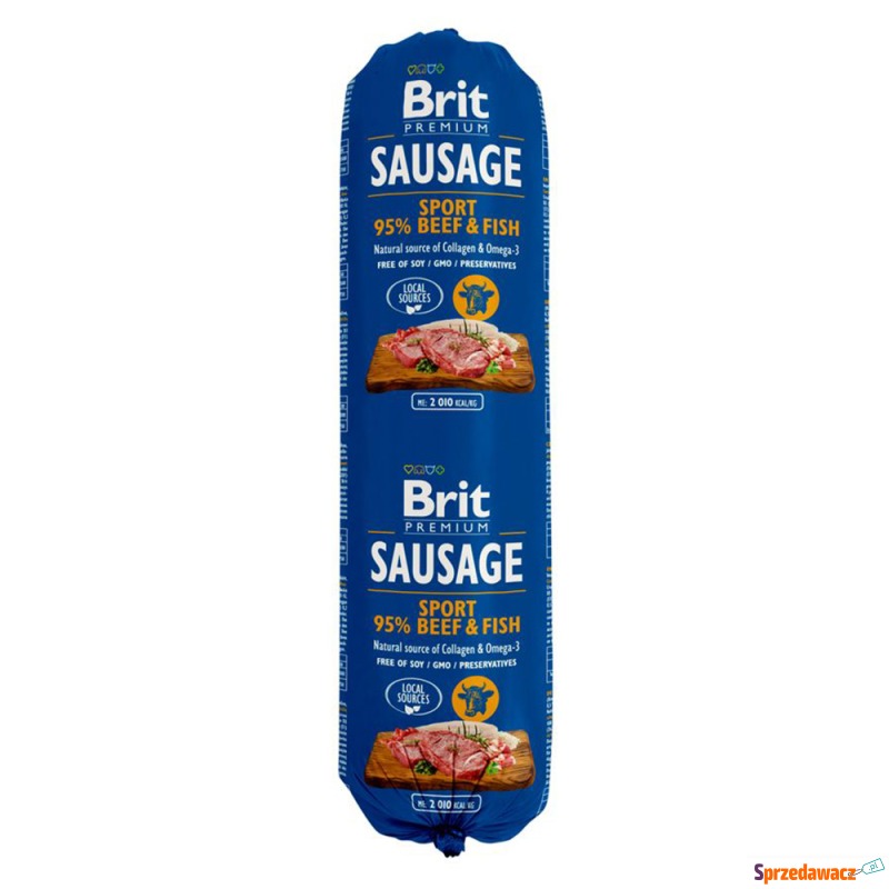 Brit Premium Sausage, 12 x 800 g - Wołowina z... - Karmy dla psów - Chorzów