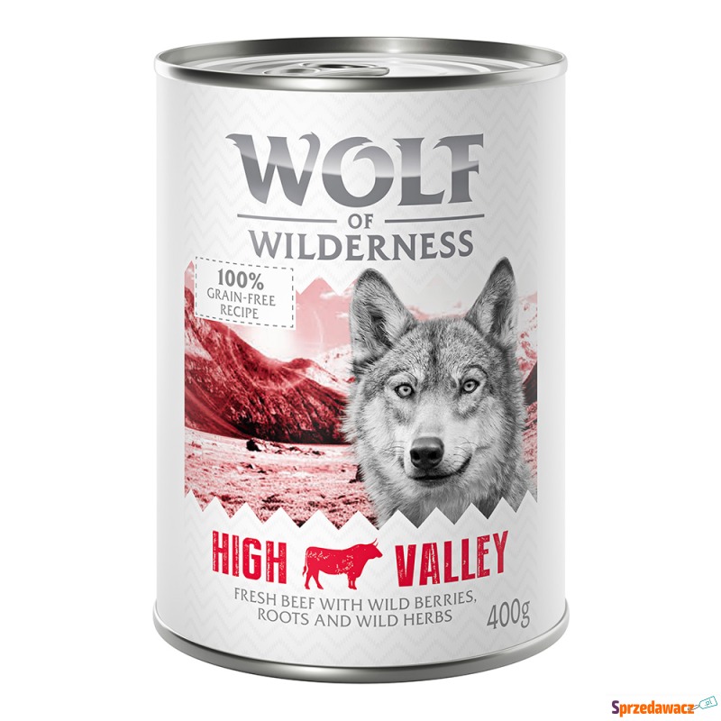 Wolf of Wilderness Adult, 6 x 400 g - High Valley,... - Karmy dla psów - Koszalin