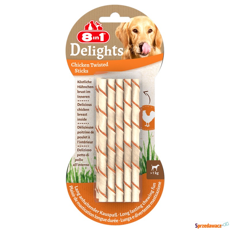 8in1 Delights Twisted Sticks dla małych psów,... - Przysmaki dla psów - Rypin