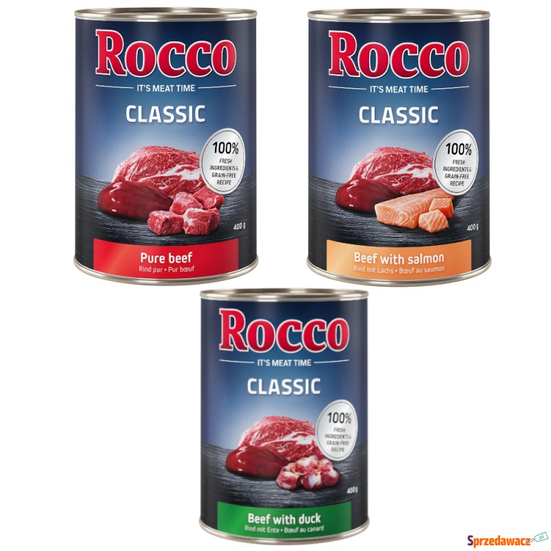Pakiet mieszany Rocco Classic, 12 x 400 g - Mix... - Karmy dla psów - Poznań