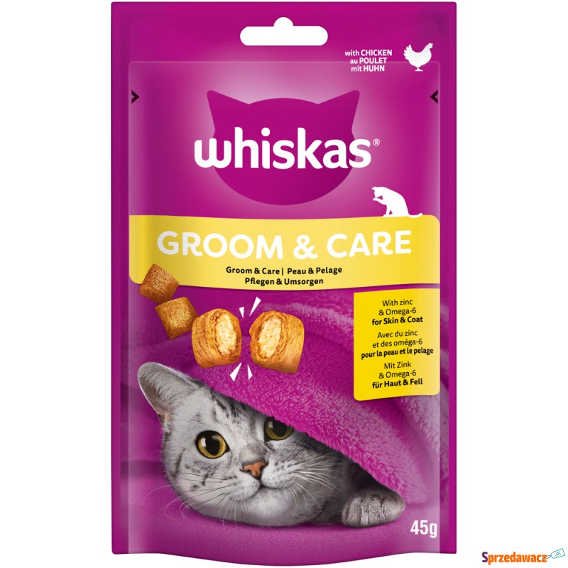 Whiskas Snacks Groom & Care - Kurczak, 8 x 45... - Przysmaki dla kotów - Gliwice