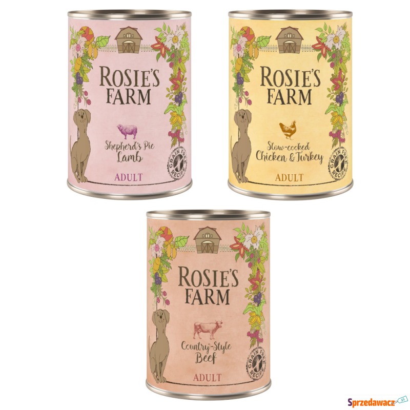 Megapakiet Rosie's Farm Adult, 24 x 400 g  -... - Karmy dla psów - Elbląg