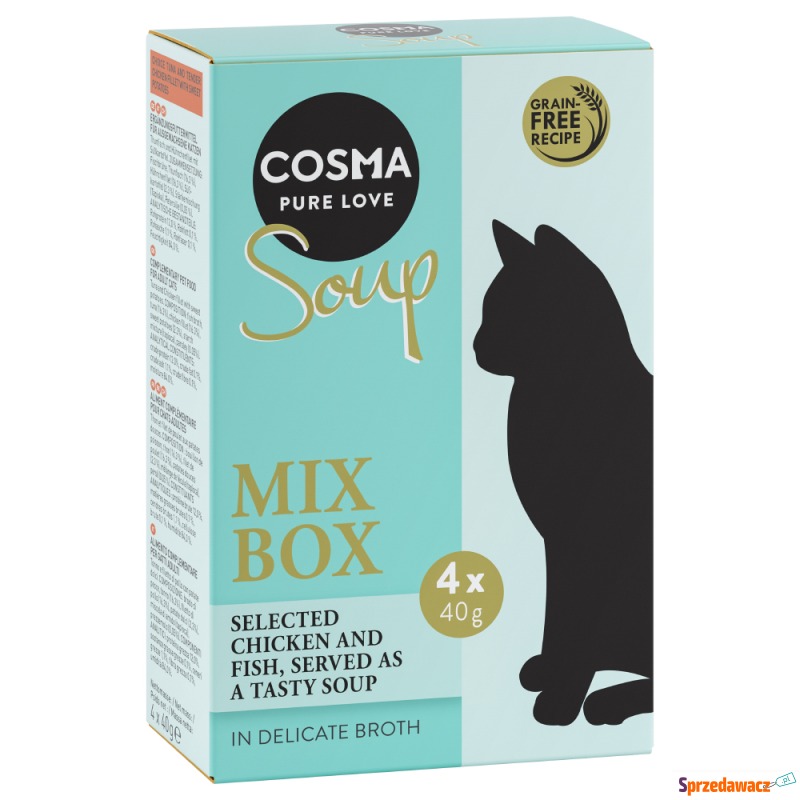 Mieszany pakiet próbny Cosma Soup, 4 x 40 g -... - Karmy dla kotów - Poznań