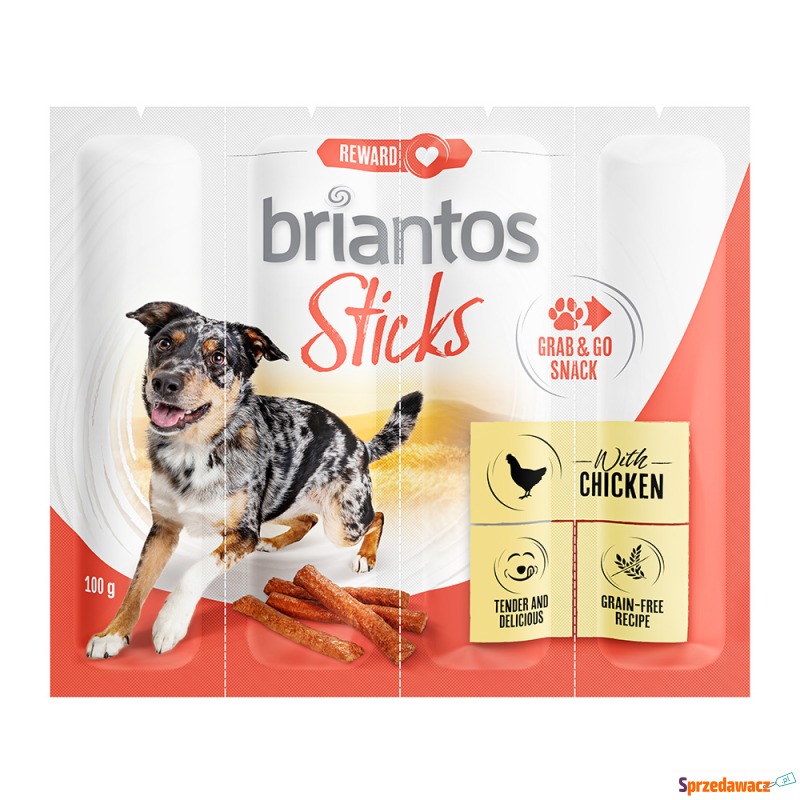 Briantos Sticks Grab&Go dla psów - Kurczak, 2... - Przysmaki dla psów - Kalisz