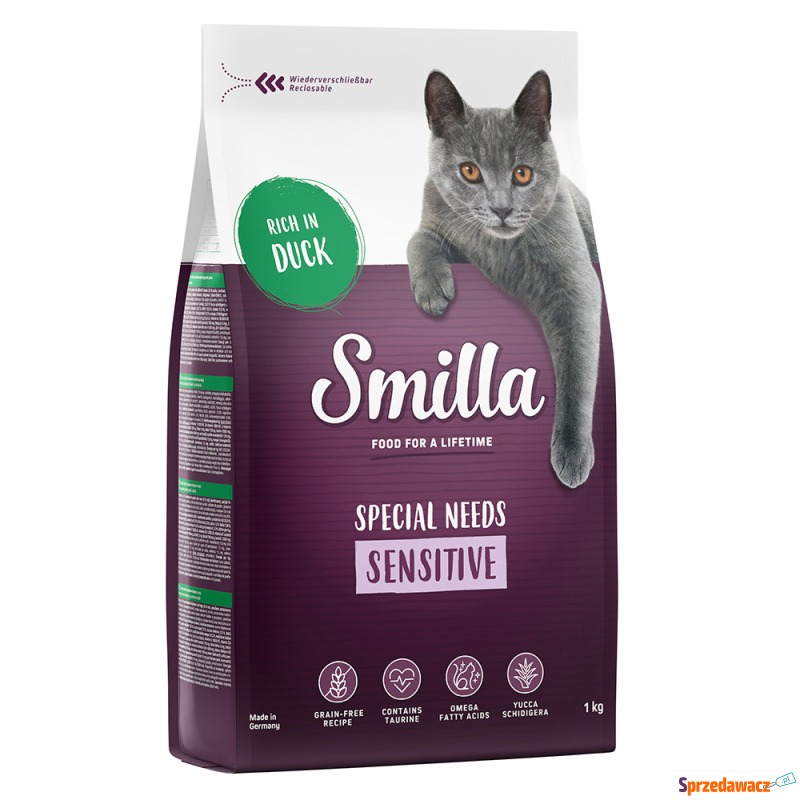 Smilla Adult Sensitive, bez zbóż, kaczka - 1 kg - Karmy dla kotów - Koszalin