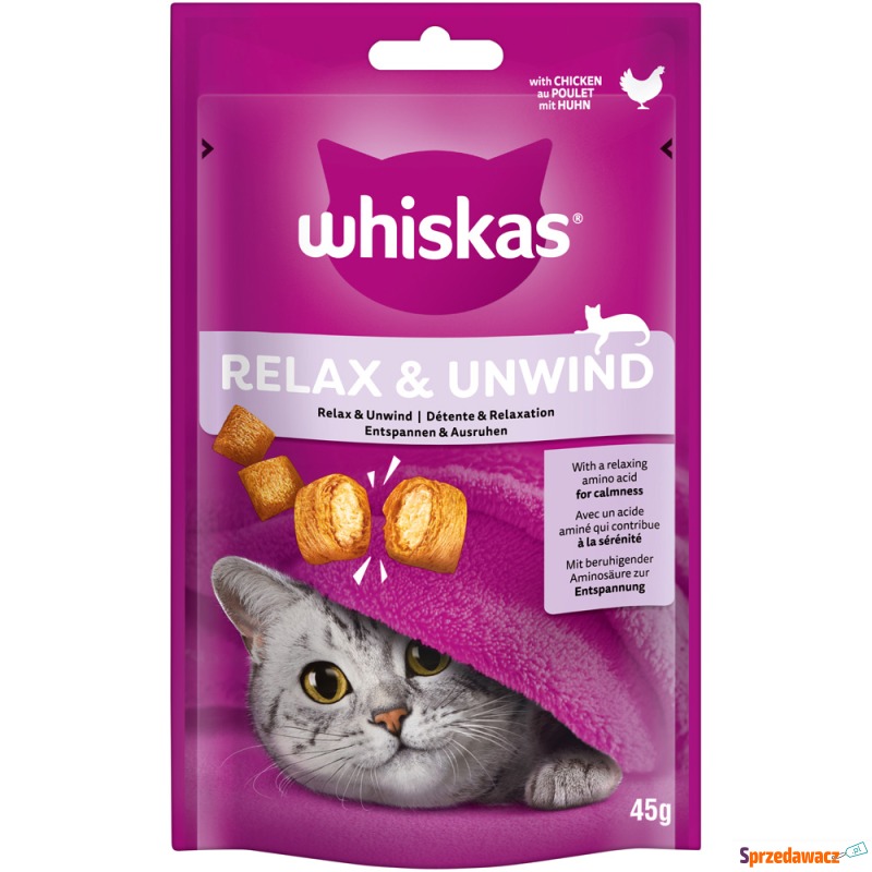 Whiskas Snacks Relax & Unwind - Kurczak, 8 x 45... - Przysmaki dla kotów - Konin