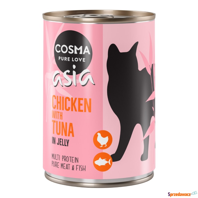 Pakiet Cosma Asia, 12 x 400 g - Kurczak z tuńczykiem - Karmy dla kotów - Bytom