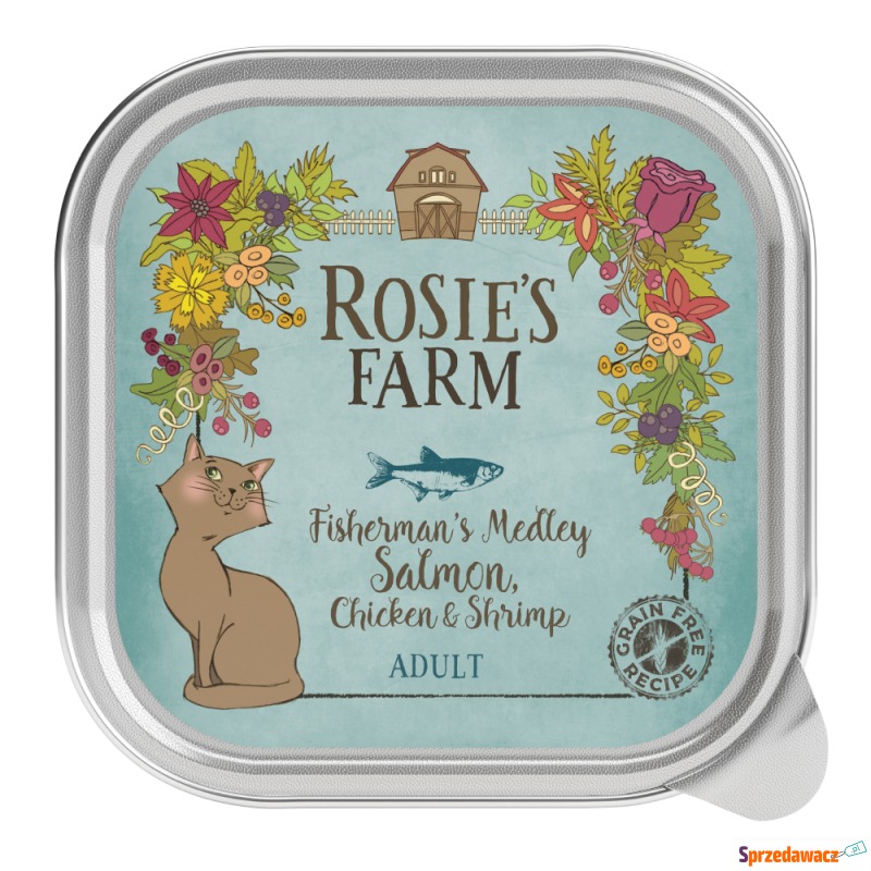 Rosie's Farm Adult, 16 x 100 g - Łosoś i kurczak... - Karmy dla kotów - Olsztyn