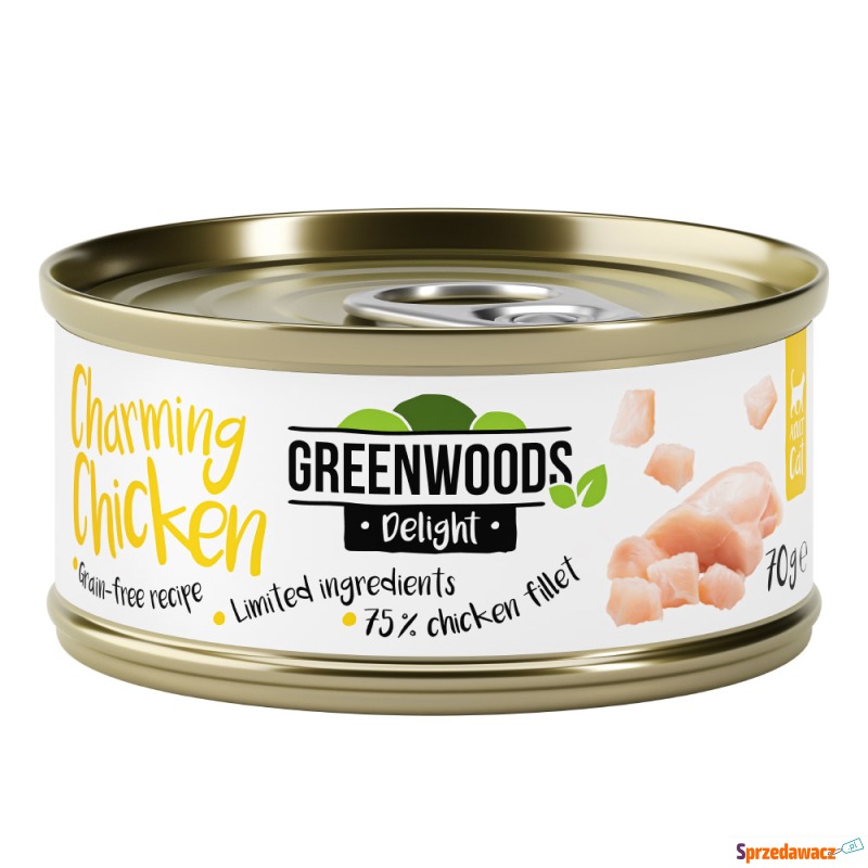 Greenwoods Delight, filet z kurczaka 48 x 70 g - Karmy dla kotów - Rybnik
