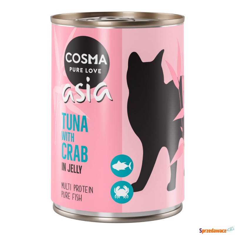 Pakiet Cosma Asia, 12 x 400 g - Tuńczyk z krabami - Karmy dla kotów - Kielce