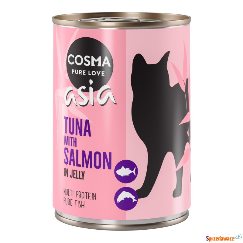 Pakiet Cosma Asia, 12 x 400 g - Tuńczyk z łososiem - Karmy dla kotów - Katowice