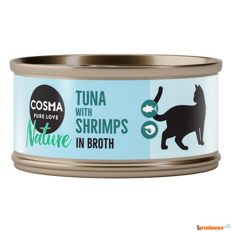 Pakiet Cosma Nature, 24 x 70 g - Tuńczyk i krewetki - Karmy dla kotów - Piła