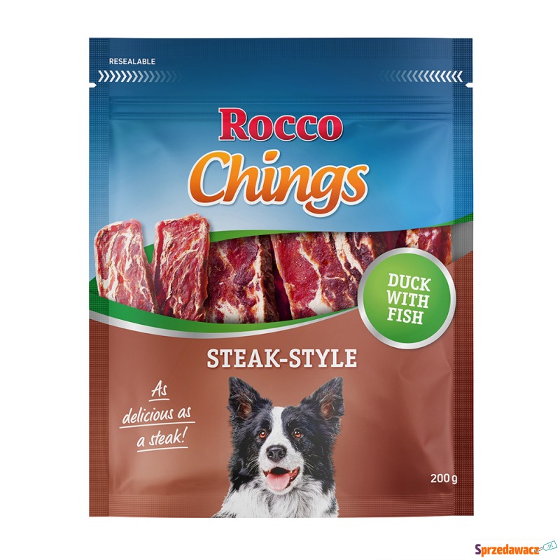 Rocco Chings Steak Style - Kaczka i ryba, 2 x... - Przysmaki dla psów - Koszalin