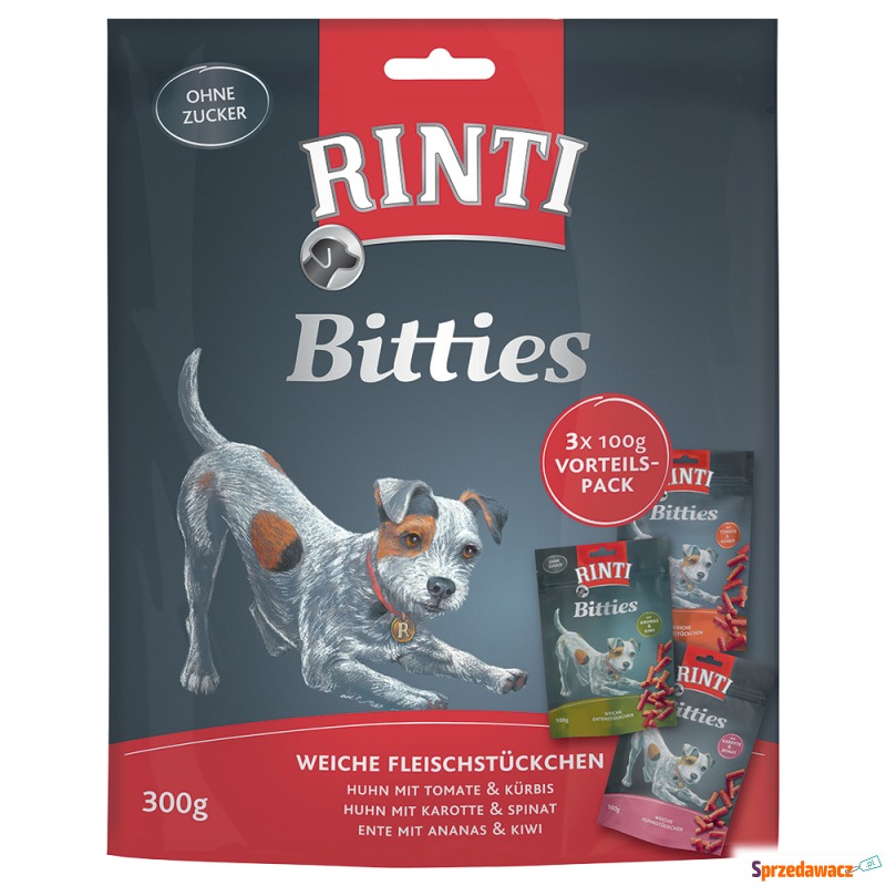 Pakiet mieszany RINTI Bitties, 3 x 100 g - 3 smaki - Przysmaki dla psów - Jasło