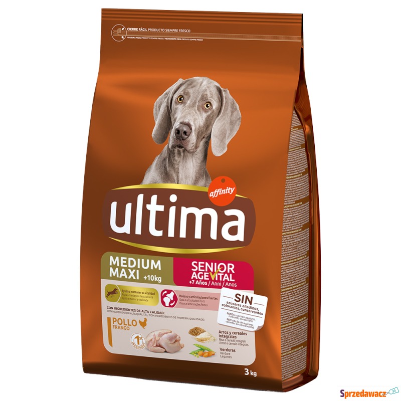 Ultima Medium / Maxi Senior, kurczak - 6 kg (2... - Karmy dla psów - Toruń