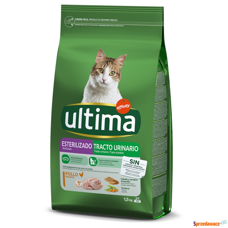 Ultima Cat Sterilized Urinary, kurczak - 4,5 kg... - Karmy dla kotów - Płock