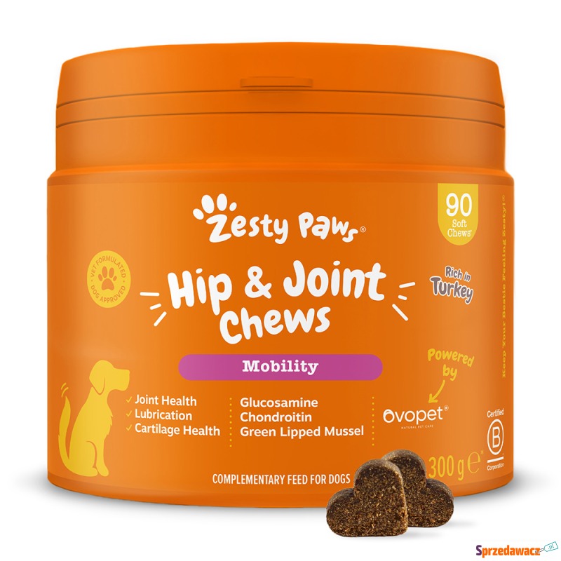 Zesty Paws Hip & Joint Chews, z indykiem - 90... - Akcesoria dla psów - Gliwice