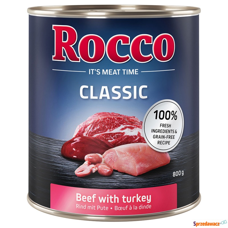 Megapakiet Rocco Classic, 24 x 800 g - Wołowina... - Karmy dla psów - Chorzów
