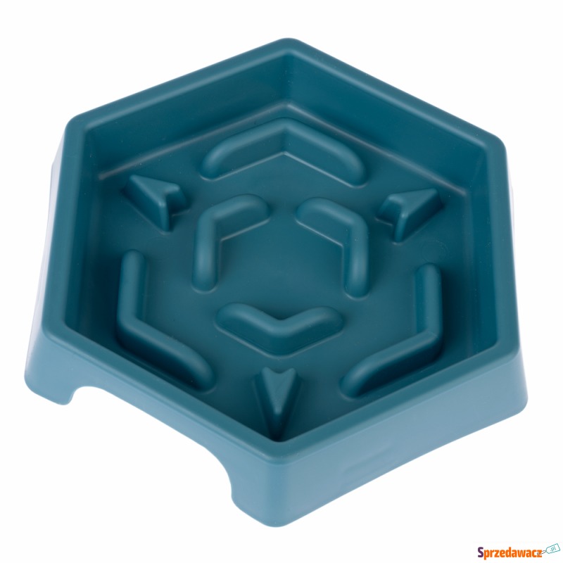 TIAKI Slow Feeder Blue Hexagon - 450 ml - Zabawki dla kotów - Chełm