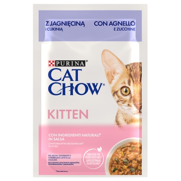 Korzystny pakiet Cat Chow 52 x 85 g - Kitten jagnięcina i cukinia