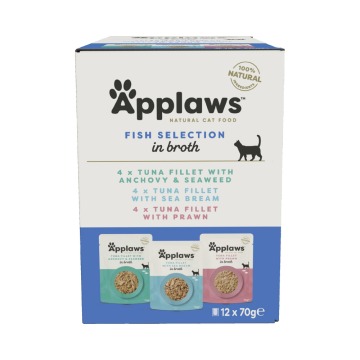 Pakiet próbny Applaws Selection, saszetki w bulionie, 12 x 70 g - Ryba