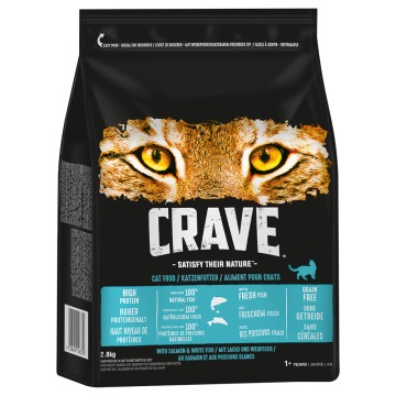 Crave Adult karma sucha dla kota, łosoś i biała ryba - 2,8 kg