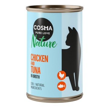 Pakiet Cosma Nature, 12 x 140 g - Pierś z kurczaka i tuńczyk