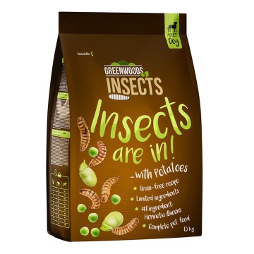 Greenwoods Insects, insekty z ziemniakami, grochem i bobem - 1,5 kg