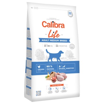 Calibra Dog Life Adult Kurczak dla psów średnich ras - 12 kg