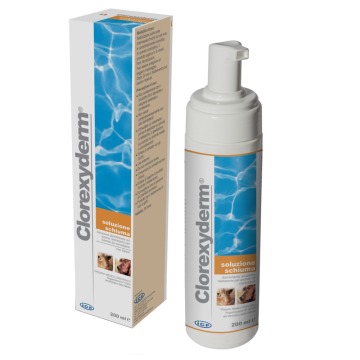 Clorexyderm Foam - Płynny roztwór do pielęgnacji włosów/skóry - 200 ml