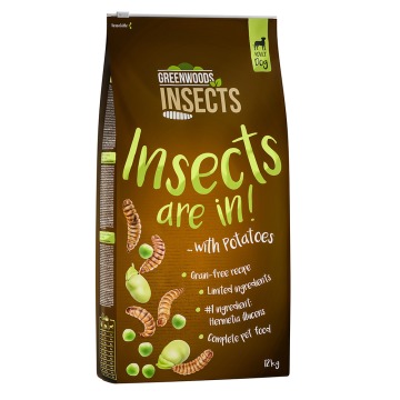Greenwoods Insects, insekty z ziemniakami, grochem i bobem - 2 x 12 kg