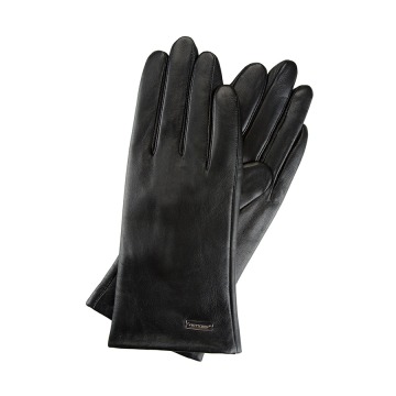 Wittchen - Damskie rękawiczki skórzane klasyczne czarne