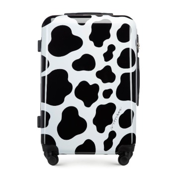 Wittchen - Średnia walizka z ABS-u z nadrukiem czarno-biała