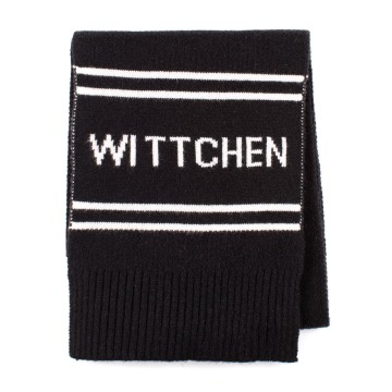 Wittchen - Damski szalik z napisem WITTCHEN czarno-biały